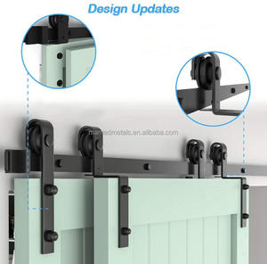 Fabrication professionnelle <span class=keywords><strong>porte</strong></span> en bois conception Simple chambre <span class=keywords><strong>porte</strong></span> <span class=keywords><strong>coulissante</strong></span> grange matériel Q235 acier au carbone - Product Image 5