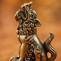 Neuf Fils Du Dragon Figurines En Laiton Massif Set Vintage Mythologie Chinoise Collection Déco Bureau