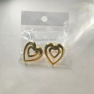 Orecchini moda pulita acciaio inox placcato oro, più venduti, lussuosi, eleganti, anti-ossidazione, geometrici a fiore –ingrosso - Product Image 6