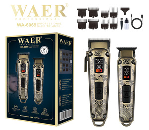 Cortadora de Pelo Profesional WAER, 3 Velocidades Ajustables, Longitud de Cuchilla Ajustable, Cuchilla de Acero Inoxidable, Carga USB, Uso Doméstico, Inglés - Product Image 1