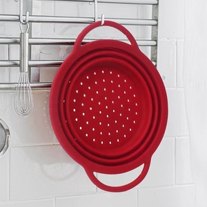 Cesta Coladora Redonda Plegable de Silicona para Verduras, Frutas y Pasta, Juego de Coladores de Cocina - Product Image 1