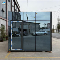 Maison préfabriquée mobile de luxe sur mesure de 20 pieds avec trois murs panoramiques en verre