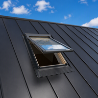 Fenêtre de toit automatique en polycarbonate avec ouverture automatique en alliage d'aluminium pour cour, chambre et salle de bain