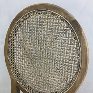 Chaise Louis française en bois avec dossier rond en rotin, chaise de salle à manger en bois de chêne antique pour la maison, <span class=keywords><strong>le</strong></span> bar, l'<span class=keywords><strong>appartement</strong></span>, la salle à manger, la <span class=keywords><strong>location</strong></span> pour événements de mariage - Product Image 6