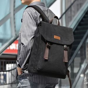 Stylish Big Capacity Student Laptop <b>Backpack</b> Eco-Friendly Men Business Travel Vintage Canvas <b>Backpack</b> - Product Image 3
