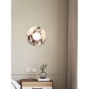 Italian <b>Wall</b> Lamp Marble Design LED E27 <b>Switch</b> Control For Living Room Bedroom Hallway Decorative <b>Light</b> - Product Image 2