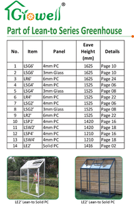 <span class=keywords><strong>Serre</strong></span> en <span class=keywords><strong>polycarbonate</strong></span> à ossature en aluminium contre le mur pour petites surfaces - Product Image 3