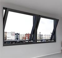 Prix surprise Fenêtres oscillantes Fenêtres pivotantes verticales vitrées en aluminium Fenêtre à auvent Sky avec option automatique