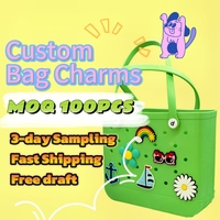 Breloques en PVC et caoutchouc, grandes et surdimensionnées, motifs lettres, chiffres, lèvres, infirmière, vie, fleur, amour, Kawaii, pour sacs à bandoulière avec trous