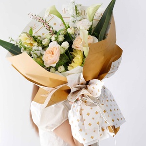 Papel de envoltura de flores de plástico impermeable, 58x58cm, para regalo, Material de envoltura de floristería, novedad de <span class=keywords><strong>2023</strong></span> - Product Image 5