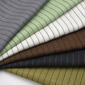 Yarn Dyed Poplin <b>Fabric</b> 100GSM <b>Medium</b> Weight Stripe 100% Cotton Breathable Apparel Sleepwear <b>Fabric</b> - Product Image 1