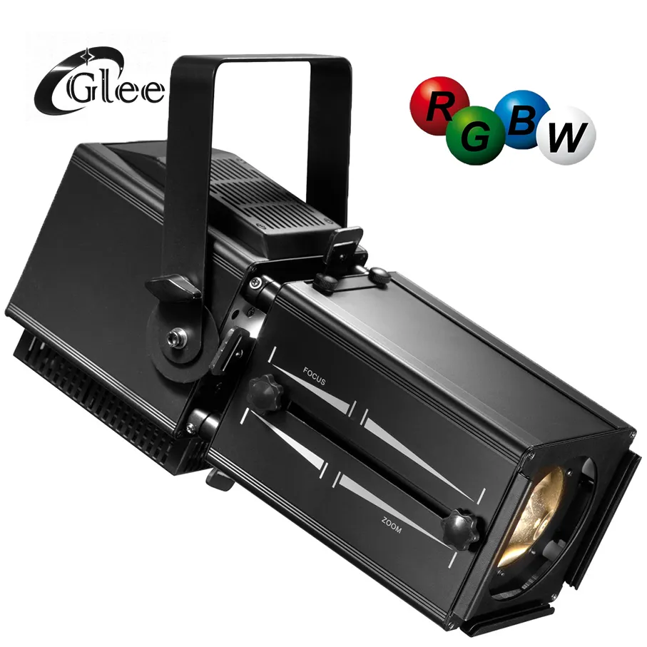 Mini 60W RGBW LED ZOOM Theatrical Ellipsoidal Leko Profile Spot Light For Theater Stage Studio