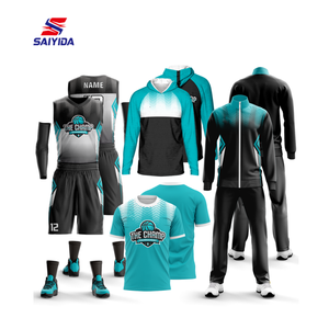 Seragam Latihan Bola Basket Musim Panas Ukuran Besar yang Dapat Disesuaikan, Bolak-Balik, Bernapas, dengan Tampilan Nama Tim dan Logo - Product Image 1