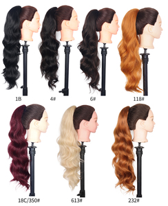 Chất Lượng Cao 200G Dày Fluffy Dài 24 Inch Chịu Nhiệt Cơ Thể Sóng Xoăn Tổng Hợp Tóc Dây Kéo Tóc Đuôi Ngựa Phần Mở Rộng - Product Image 6