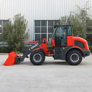 EVERUN ER420T Factory Direct Sales Front End Compact 4 Wheel Mini Skid Steer Mini Wheel Loader Machines For Sale