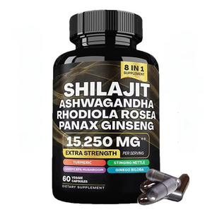 Biologische Shilajit Capsules Met Ashwagandha En Rhodiola Rosea Bulk Groothandel Levering Professionele Oem Odm Productie - Product Image 1