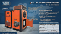 Compresseur d'air à vis PM VFD haute efficacité 75 kW (100 CV) 7 bars, moteur IE4 à vitesse variable 11-37 kW, économie d'énergie, stationnaire