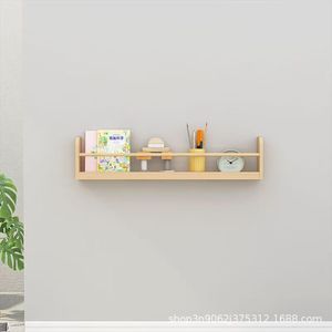 Wooden <b>Wall</b> <b>Mounted</b> Storage Rack Rectangle Floating <b>Shelf</b> For Living Room Bedroom Desktop Display Organizing - Product Image 4