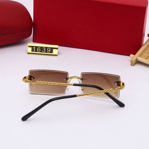 แว่นกันแดดดีไซน์เนอร์สุดหรู UV400 ปี 2022 กรอบดำ ยูนิเซ็กซ์ สไตล์เรโทรคลาสสิก ทรงไร้กรอบ สีสันสดใส รูปทรงนักบิน - Product Image 5