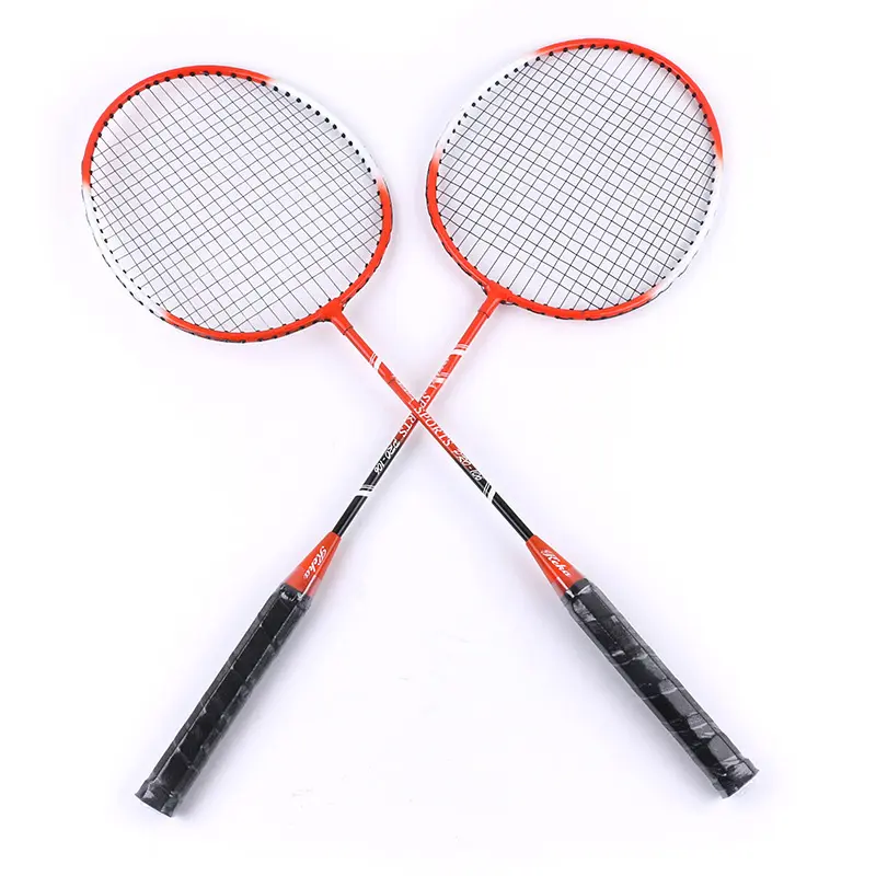 Raket Badminton, 2 Buah Set Raket Badminton Ganda Paduan Baja Ringan Bermain Badminton