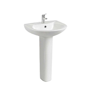 Ensemble de cuvette de toilette moderne en porcelaine blanche avec évier sur pied Ensemble de commode de toilette monobloc en céramique