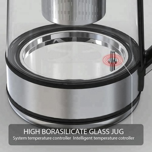 กาต้มน้ำแก้วไฟฟ้าสำหรับใช้ในครัว,กาน้ำแก้วควบคุมอุณหภูมิตัวแปรได้กาต้มน้ำไฟฟ้าอัจฉริยะให้ความอบอุ่นปี1.7L - Product Image 5