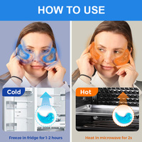 Compresse froide et chaude réutilisable, masque pour les yeux en gel, compresse de glace pour les yeux gonflés, les cernes et les poches sous les yeux