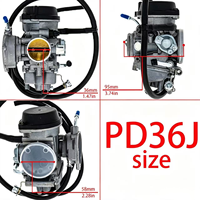 Carburateur PD36J pour Suzuki LTZ 400 Kawasaki KFX400 Arctic Cat DVX400 ATV UTV Applicable aux moteurs de 350 à 400 cm³.