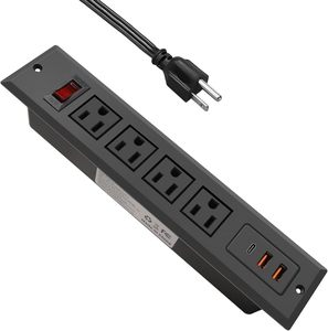 Lõm điện dải với loại C 20W PD sạc nhanh 4 cửa hàng 2 USB và 1 USB C được xây dựng trong đồ nội thất mở rộng cắm điện - Product Image 1