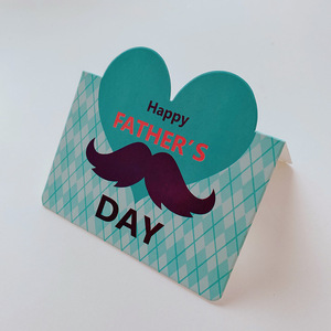 Carte de vœux personnalisée en forme de cœur pour les fêtes, pour les enseignants, les pères, message de remerciement universel, carte manuscrite imprimée - Product Image 2