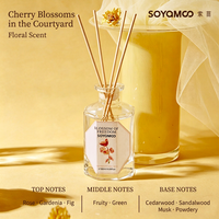 Diffuseur de parfum floral à bâtonnets, huile aromatique, désodorisant d'intérieur, éliminateur d'odeurs, 180 ml, en boîte