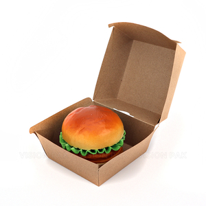 Boîte à hamburger biodégradable personnalisée en carton ondulé pour emporter, emballage alimentaire pour frites et sushis - Product Image 2