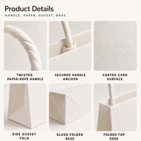 Sac cadeau en papier kraft recyclable avec logo personnalisé, ruban, nœud, poignée en corde de coton, emballage pour vêtements et chaussures