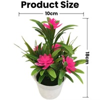 Plantes en pot multicolores artificielles en gros de qualité supérieure avec 5 petites simulations de lotus pour la décoration de la maison de mariage