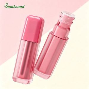หลอดลิปกลอสสีสันสดใสแบบกำหนดเอง 4.6 มล. สีมาการอง ขวดทรงเหลี่ยมมนสำหรับคอนทัวร์แบบน้ำ  บรรจุภัณฑ์เครื่องสำอางใส PET - Product Image 3