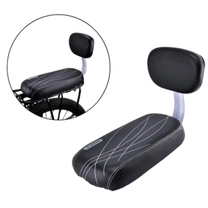 <span class=keywords><strong>Seggiolino</strong></span> Posteriore per <span class=keywords><strong>Bicicletta</strong></span> MTB in Pelle PU Morbido Cuscino Sedile per Portapacchi Posteriore per Bambini con Schienale - Product Image 1