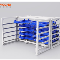 Étagère de rangement en tôle d'acier robuste à tiroirs extractibles, capacité de charge de 2 tonnes, compatible avec les chariots élévateurs, pour entrepôt