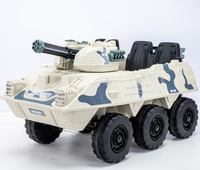 12V 4 Çekerli Çocuk Elektrikli Binilebilir Tank Araba, 3-8 Yaş Çocuklar İçin Askeri Oyuncak Araç, 2.4G Uzaktan Kumandalı