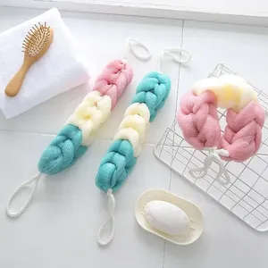 Éponge de douche en maille douce en PE, exfoliante naturelle, brosse dorsale, boule moussante, nettoyant corporel pour le bain - Product Image 2