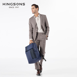 Kingsons Business <b>Backpack</b> <b>Black</b> Multi Layer Laptop Bag Men Commuting Style - Product Image 3