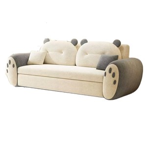 Sofá Cama de Tela de Franela, Tamaño Doble, Multifuncional, con Diseño de Panda, para Niños, Adultos y Personas Mayores - Product Image 5