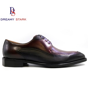 Chaussures pour hommes classiques et formelles, en cuir véritable de haute qualité, fabriquées à la main, avec logo personnalisé, design original, confortables, à lacets, pour l'automne - Product Image 4