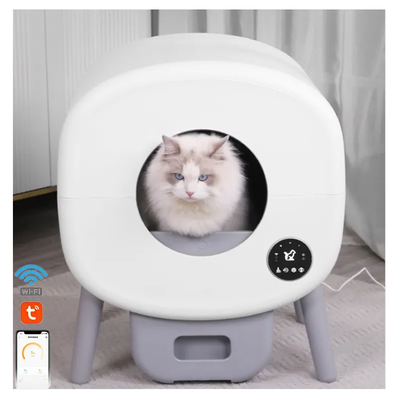 Умный автоматический ящик для кошачьего туалета Интеллектуальный чистящий продукт с аксессуарами