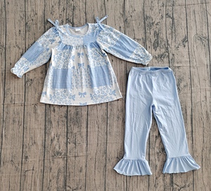 Conjunto de Ropa Bordada con Autos Azules para Bebé Niño, Boutique Personalizada BSSO0617, Conjuntos de Verano al por Mayor - Product Image 4