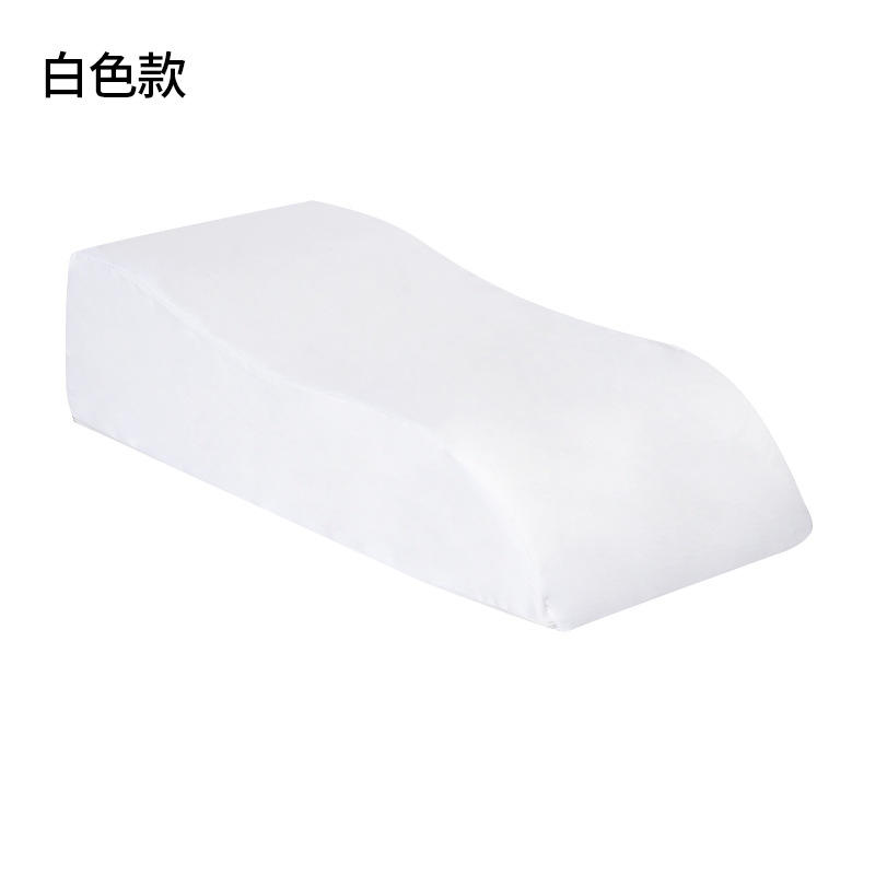 Almohadilla en forma de S para extremidades inferiores, tejido blanco.