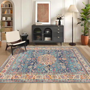 พรมปูพื้นลายเหรียญหรูหรา รูปทรงสี่เหลี่ยมผืนผ้า วัสดุเลียนแบบขนแคชเมียร์ กันลื่น ตกแต่งบ้าน สไตล์เปอร์เซีย สำหรับห้องนั่งเล่นและห้องนอน - Product Image 2