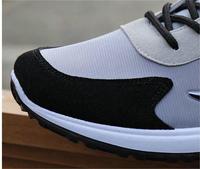 Chaussures pour amoureux Fond épais Surface en maille Baskets à la mode Décontractées à lacets Appartements de grande taille à la mode