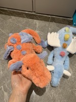 JellyC Dainty Sky Dragon Peluche Dragon Persimmon, Poupée Dragon Bleu, Coussin Animal Moelleux, Cadeau d'Anniversaire, Décoration d'Intérieur