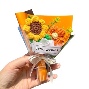 MINI yün çiçek ebedi buket çiçekler sahte çiçek buketi kız arkadaşına küçük bir doğum günü hediyeleri vermek için - Product Image 1