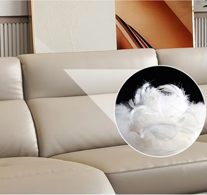 Muebles de Sala de Estar Modernos de Lujo en Cuero, Sofá Seccional Reclinable Eléctrico - Product Image 5